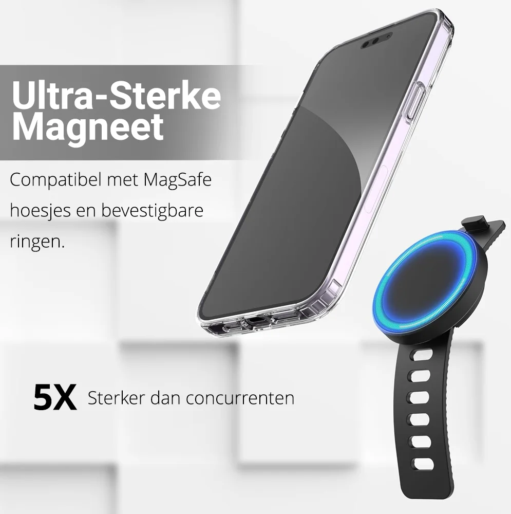 SBG MagSafe Telefoon Houder voor Stuur, Sportschool, Hardloopband Zwart afbeelding 2