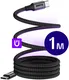 Buddi Flex USB-C naar USB-C Magnetische Kabel 60W Fast Charge 1M Zwart afbeelding 1