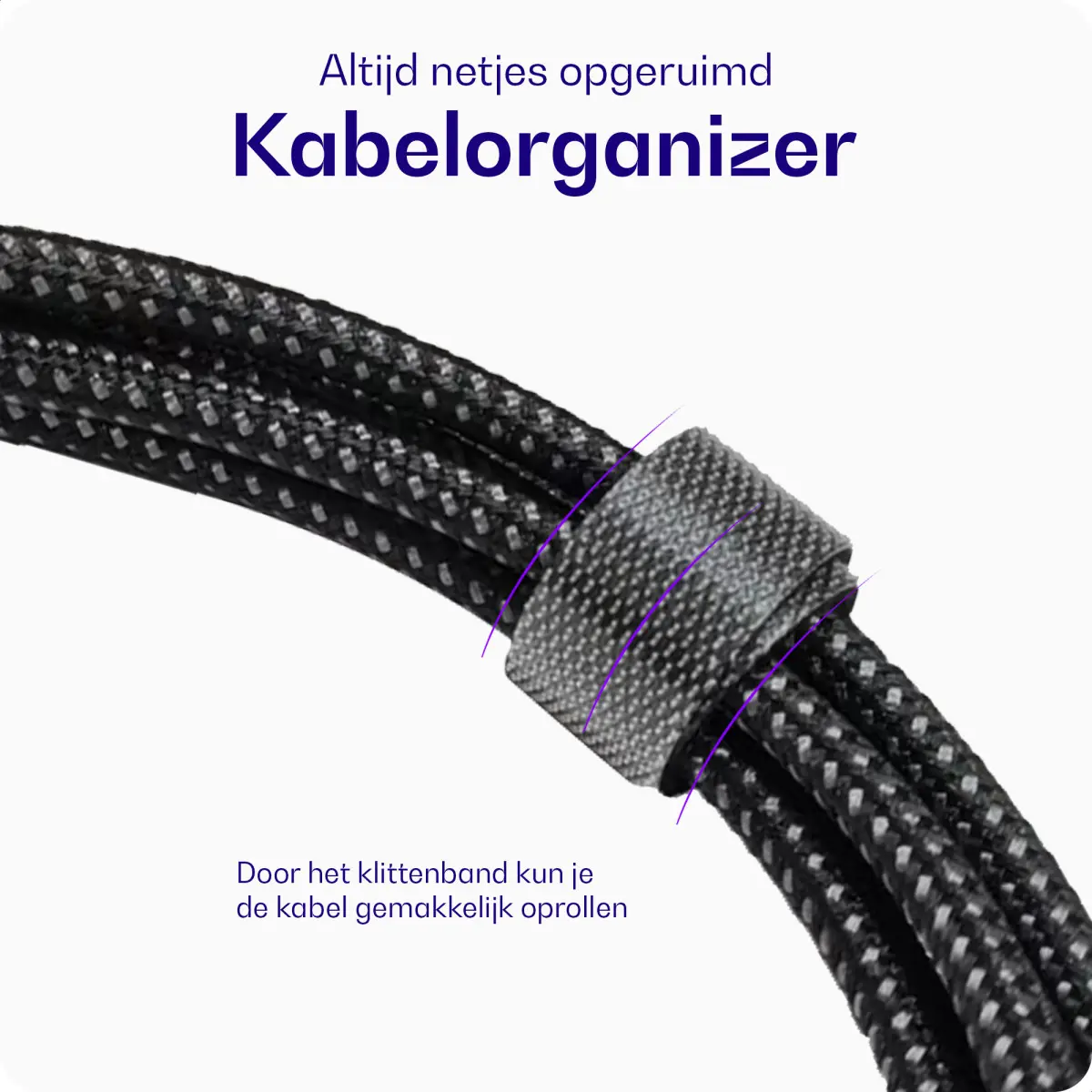 Buddi Flex USB-C naar USB-C Kabel 100W Super Fast Charge 2M Zwart afbeelding 9