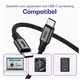 Buddi Flex USB-C naar USB-C Kabel 100W Super Fast Charge 2M Zwart afbeelding 4