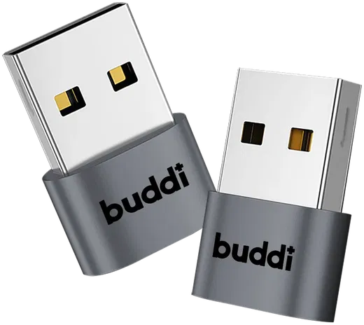 Buddi Ease USB-C naar USB-A Adapter Koppelstuk Grijs afbeelding 8