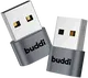 Buddi Ease USB-C naar USB-A Adapter Koppelstuk Grijs afbeelding 8