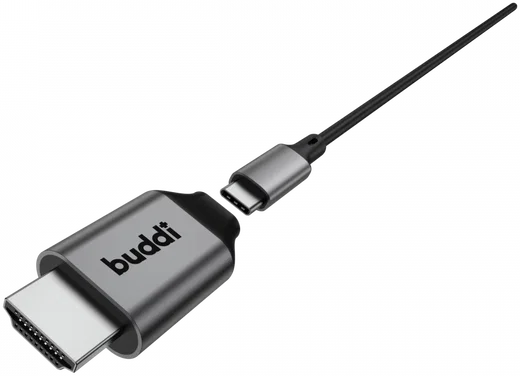 Buddi Ease USB-C naar HDMI 4K@60Hz Adapter Grijs afbeelding 10