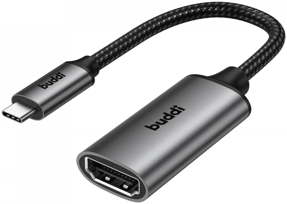 Buddi Ease USB-C naar HDMI USB 3.1 4K@60Hz Adapter 20CM Grijs afbeelding 10
