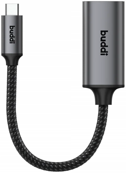 Buddi Ease USB-C naar HDMI USB 3.1 4K@60Hz Adapter 20CM Grijs afbeelding 9