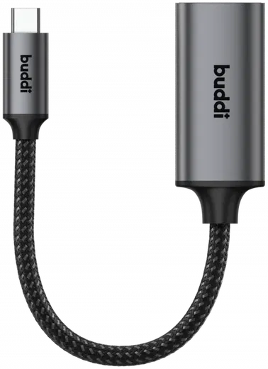 Buddi Ease USB-C naar HDMI USB 3.1 4K@60Hz Adapter 20CM Grijs afbeelding 9