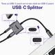 Buddi Ease USB-C en 3.5mm Jack naar USB-C Adapter 60W PD / DAC Chip Grijs afbeelding 2