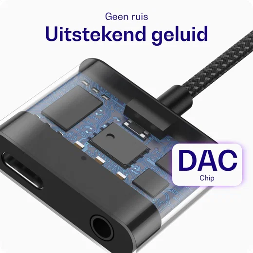 Buddi Ease USB-C en 3.5mm Jack naar USB-C Adapter 60W PD / DAC Chip Grijs afbeelding 6