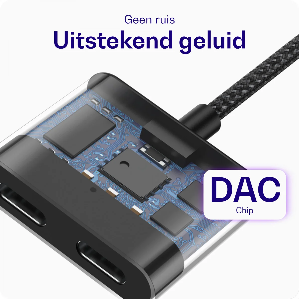 Buddi Ease USB-C naar USB-C en USB-C Adapter Splitter Grijs afbeelding 4