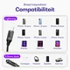 Buddi Ease 3.5mm Headset Jack Aux naar Lightning Adapter met DAC Chip Zwart afbeelding 3