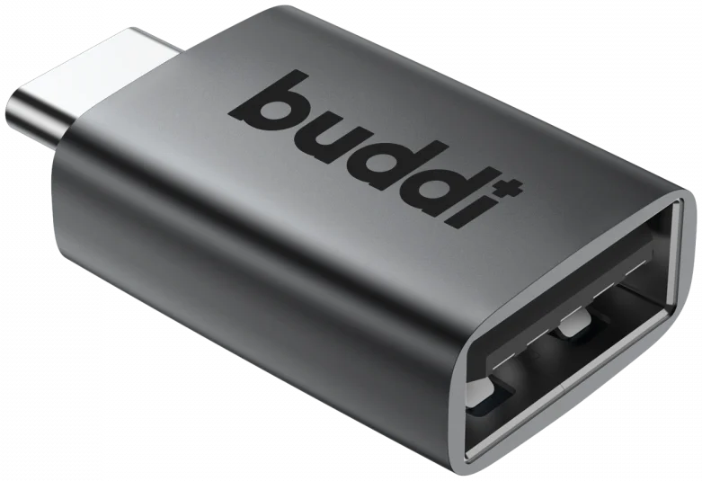 Buddi Ease USB-A naar USB-C Adapter Koppelstuk USB 3.0 Grijs afbeelding 11