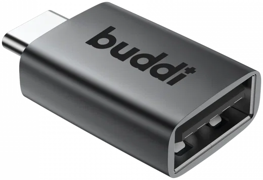 Buddi Ease USB-A naar USB-C Adapter Koppelstuk USB 3.0 Grijs afbeelding 11
