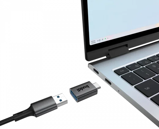 Buddi Ease USB-A naar USB-C Adapter Koppelstuk USB 3.0 Grijs afbeelding 10
