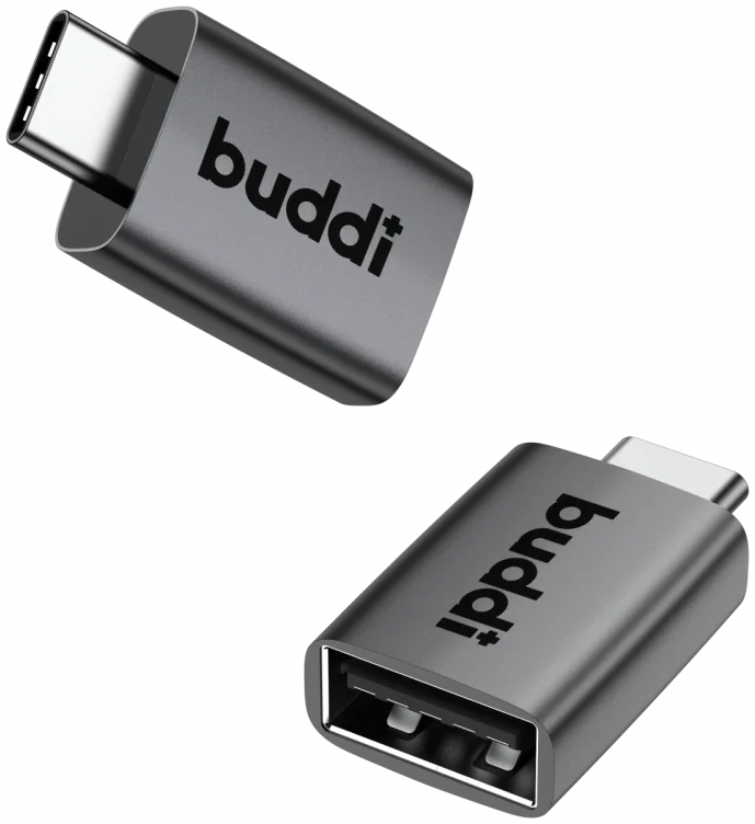 Buddi Ease USB-A naar USB-C Adapter Koppelstuk USB 3.0 Grijs afbeelding 12