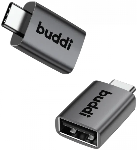 Buddi Ease USB-A naar USB-C Adapter Koppelstuk USB 3.0 Grijs afbeelding 12