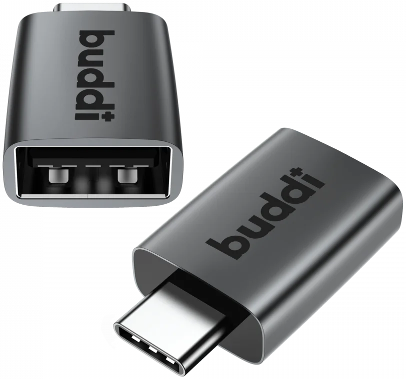 Buddi Ease USB-A naar USB-C Adapter Koppelstuk USB 3.0 Grijs afbeelding 8
