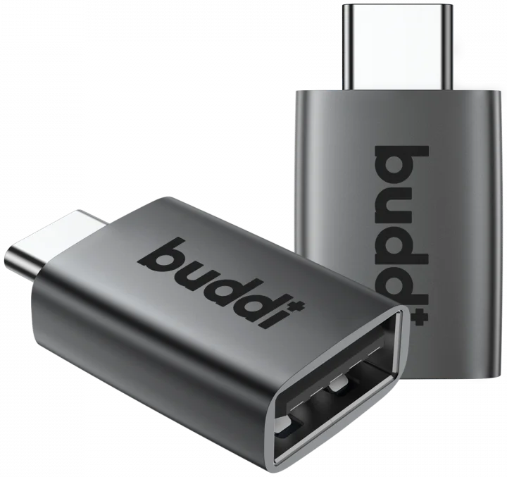Buddi Ease USB-A naar USB-C Adapter Koppelstuk USB 3.0 Grijs afbeelding 9