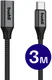 Buddi Flex USB-C Female naar USB-C Male Verlengkabel 60W 3M Zwart