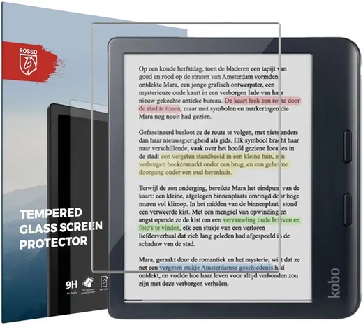 Rosso Kobo Libra Colour 9H Tempered Glass Screen Protector afbeelding 1