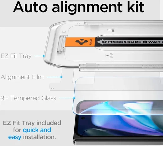 Spigen EZ Fit GLAS.tR Google Pixel 9 Pro Fold Screen Protector 2-Pack afbeelding 3