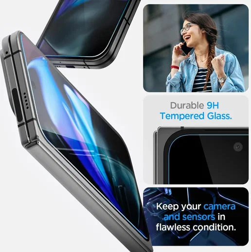 Spigen EZ Fit GLAS.tR Google Pixel 9 Pro Fold Screen Protector 2-Pack afbeelding 6
