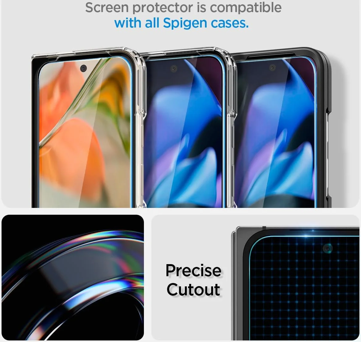 Spigen EZ Fit GLAS.tR Google Pixel 9 Pro Fold Screen Protector 2-Pack afbeelding 7