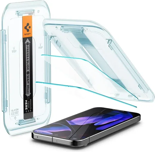 Spigen EZ Fit GLAS.tR Google Pixel 9 / 9 Pro Screen Protector 2-Pack afbeelding 1