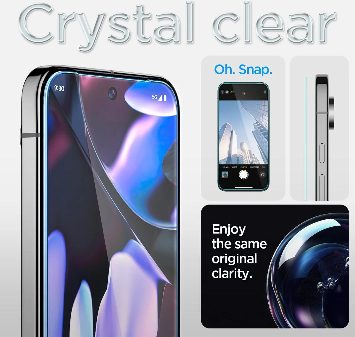 Spigen EZ Fit GLAS.tR Google Pixel 9 / 9 Pro Screen Protector 2-Pack afbeelding 6