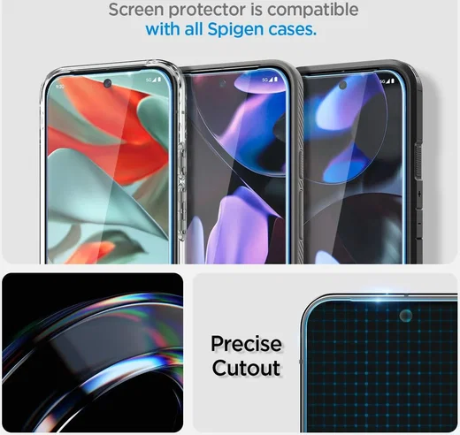 Spigen EZ Fit GLAS.tR Google Pixel 9 / 9 Pro Screen Protector 2-Pack afbeelding 8