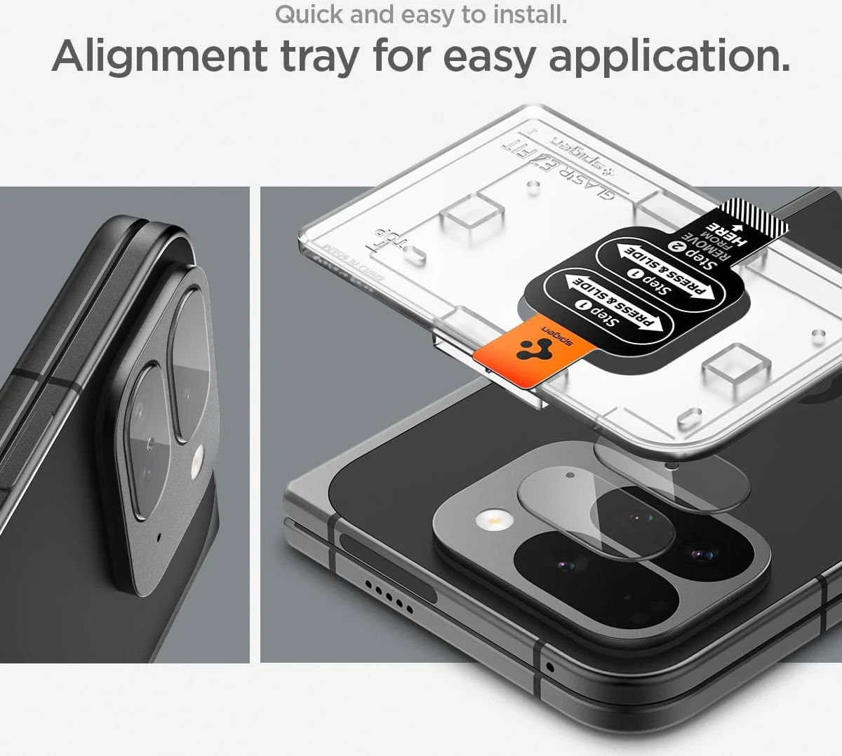 Spigen Optik Pro Google Pixel 9 Pro Fold Camera Lens Protector Clear (2-Pack) afbeelding 5