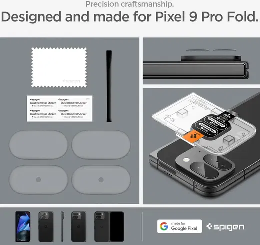 Spigen Optik Pro Google Pixel 9 Pro Fold Camera Lens Protector Clear (2-Pack) afbeelding 7