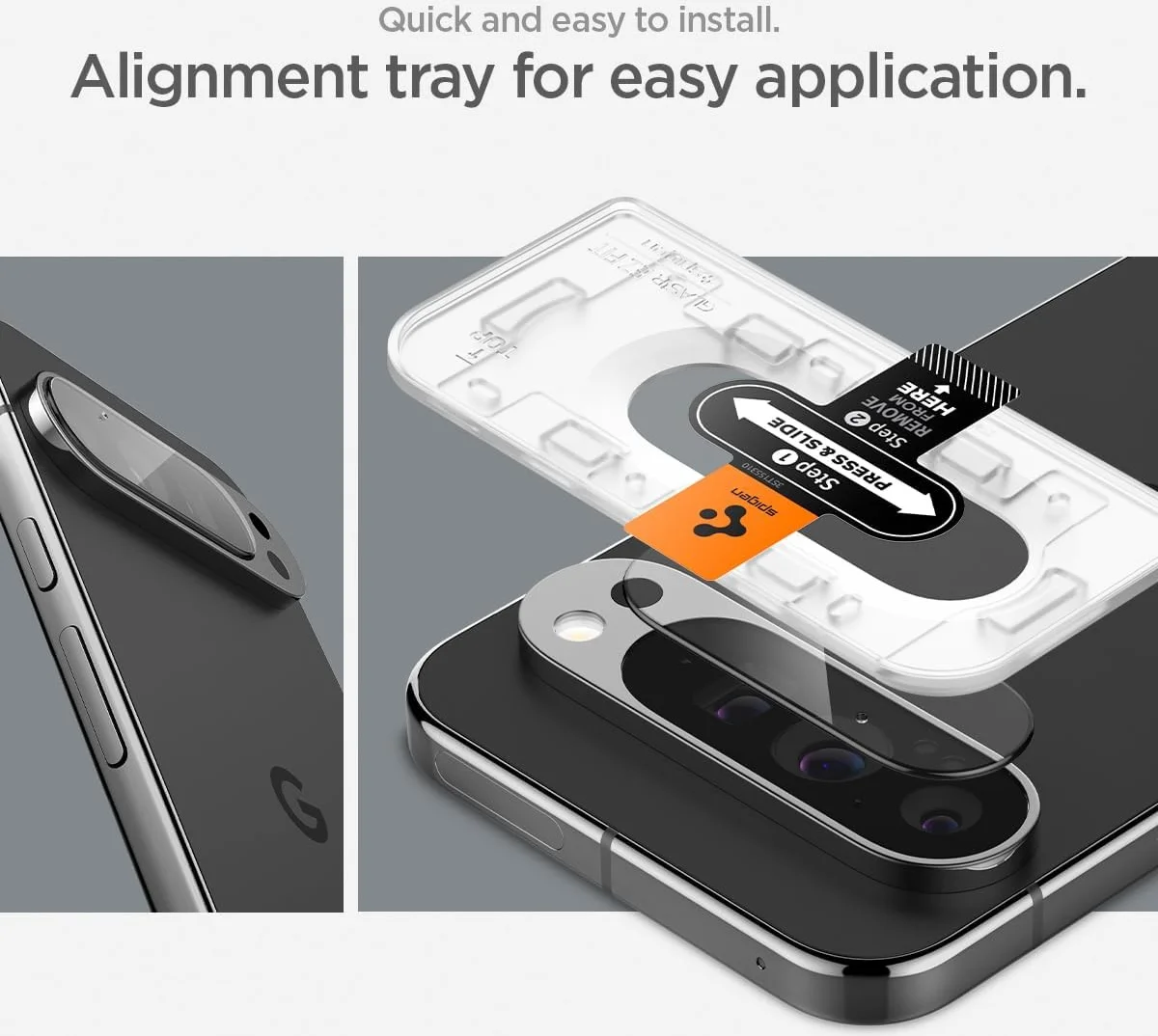 Spigen EZ Fit Optik Pro Google Pixel 9 Pro XL Camera Protector Clear (2-Pack) afbeelding 3