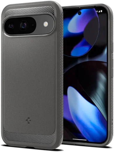 Spigen Rugged Armor Google Pixel 9 / 9 Pro Hoesje Back Cover Grijs afbeelding 1