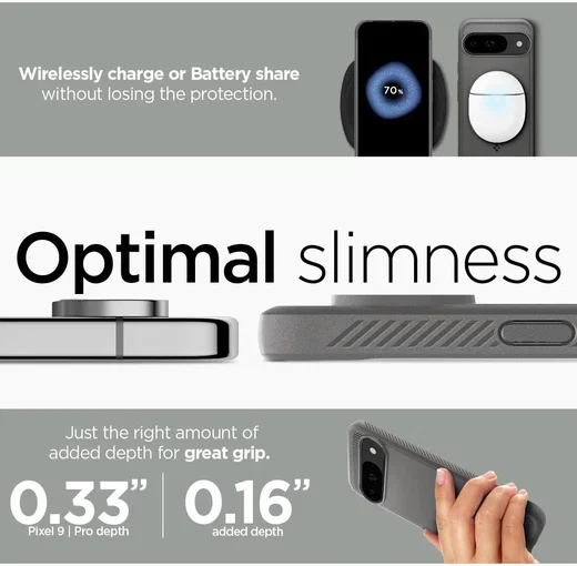 Spigen Rugged Armor Google Pixel 9 / 9 Pro Hoesje Back Cover Grijs afbeelding 6