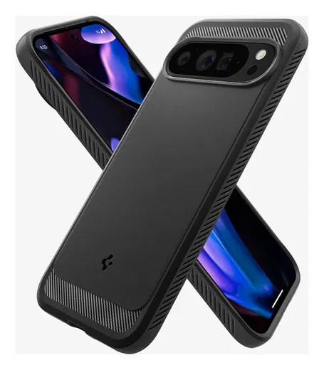 Spigen Rugged Armor Google Pixel 9 Pro XL Hoesje Back Cover Zwart afbeelding 2