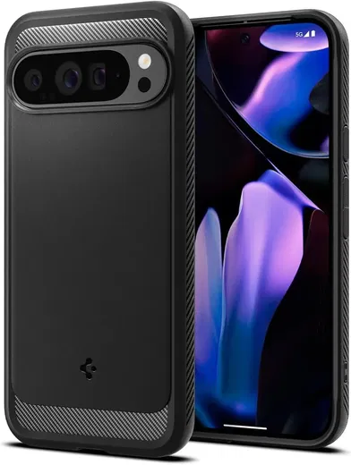 Spigen Rugged Armor Google Pixel 9 Pro XL Hoesje Back Cover Zwart afbeelding 1