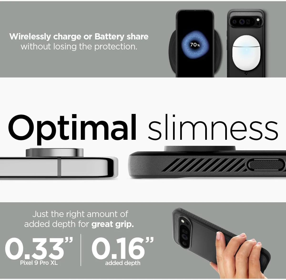 Spigen Rugged Armor Google Pixel 9 Pro XL Hoesje Back Cover Zwart afbeelding 6