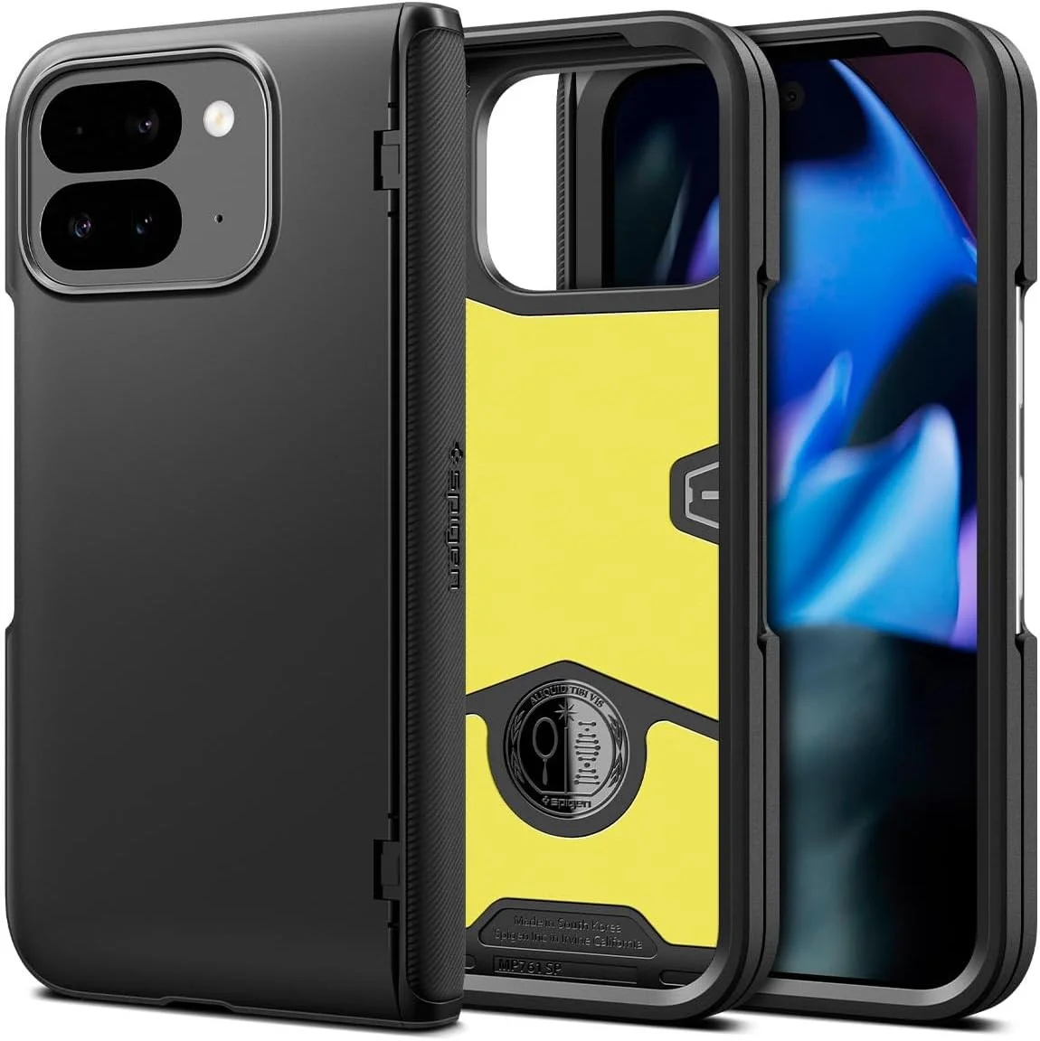 Spigen Slim Armor Pro Google Pixel 9 Pro Fold Hoesje Back Cover Zwart afbeelding 1