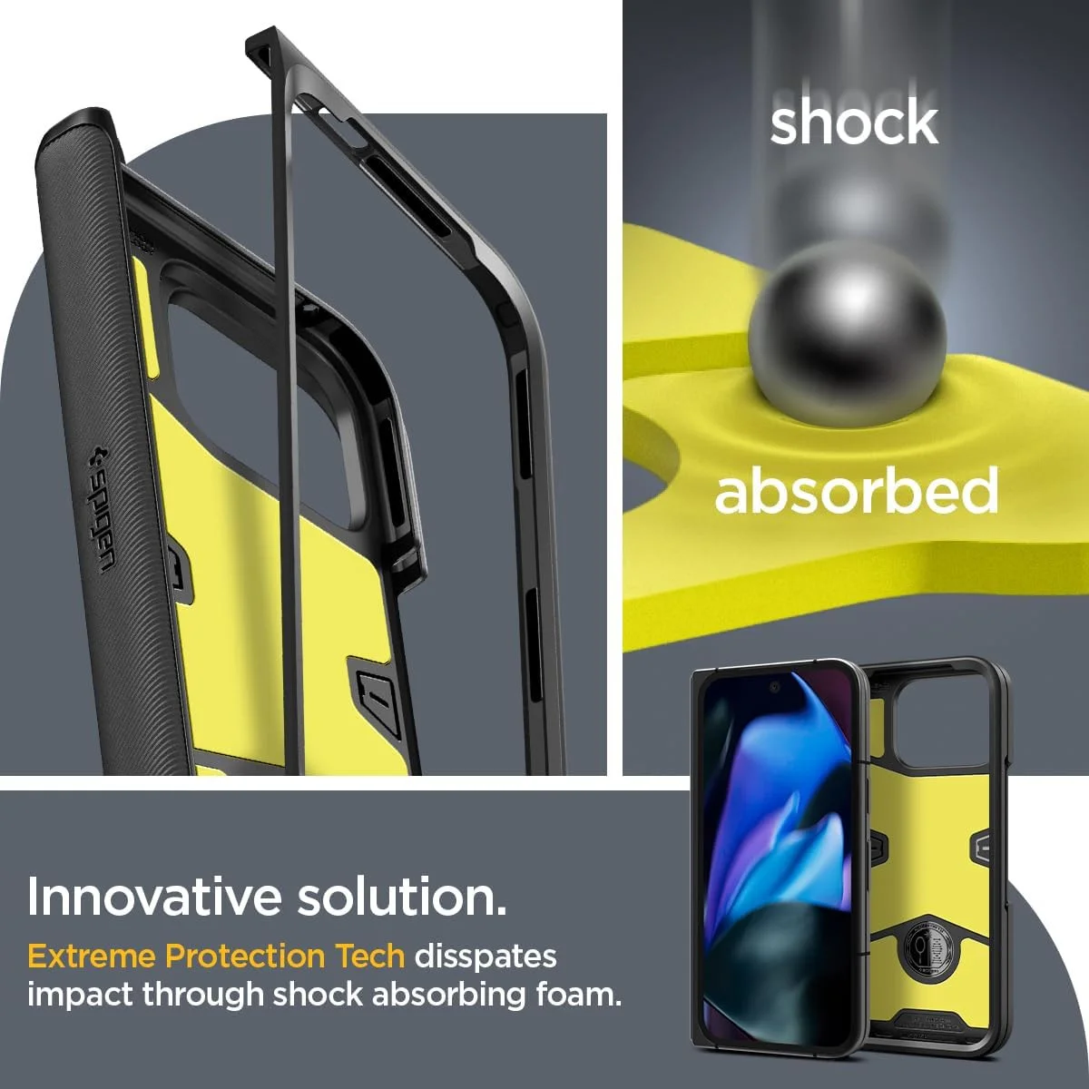 Spigen Slim Armor Pro Google Pixel 9 Pro Fold Hoesje Back Cover Zwart afbeelding 3