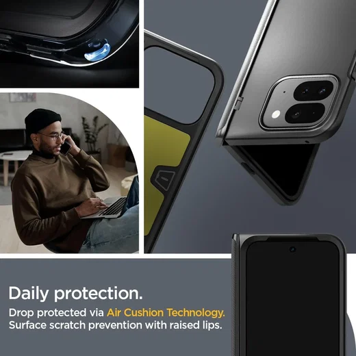 Spigen Slim Armor Pro Google Pixel 9 Pro Fold Hoesje Back Cover Zwart afbeelding 6