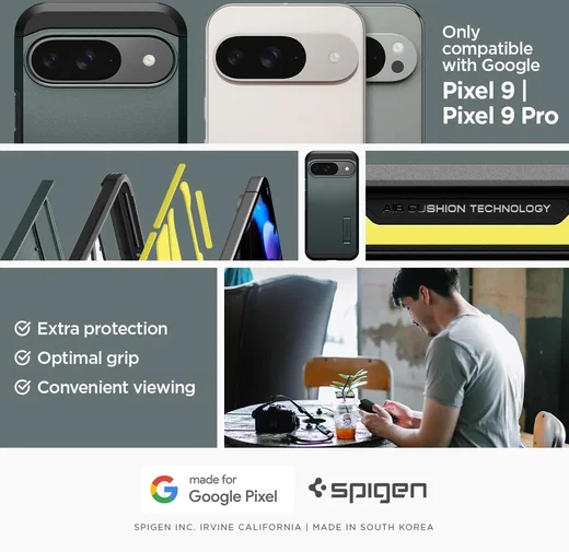 Spigen Tough Armor Google Pixel 9 / 9 Pro Hoesje Back Cover Groen afbeelding 2