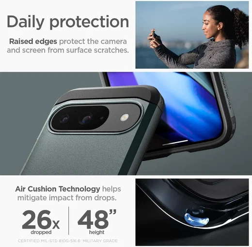 Spigen Tough Armor Google Pixel 9 / 9 Pro Hoesje Back Cover Groen afbeelding 4