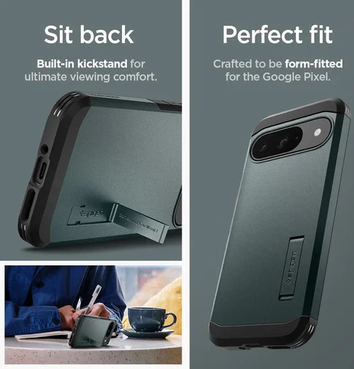 Spigen Tough Armor Google Pixel 9 / 9 Pro Hoesje Back Cover Groen afbeelding 6