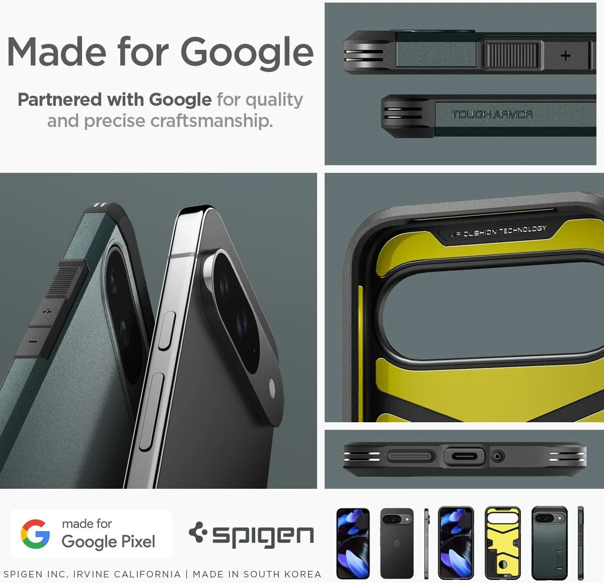 Spigen Tough Armor Google Pixel 9 / 9 Pro Hoesje Back Cover Groen afbeelding 7