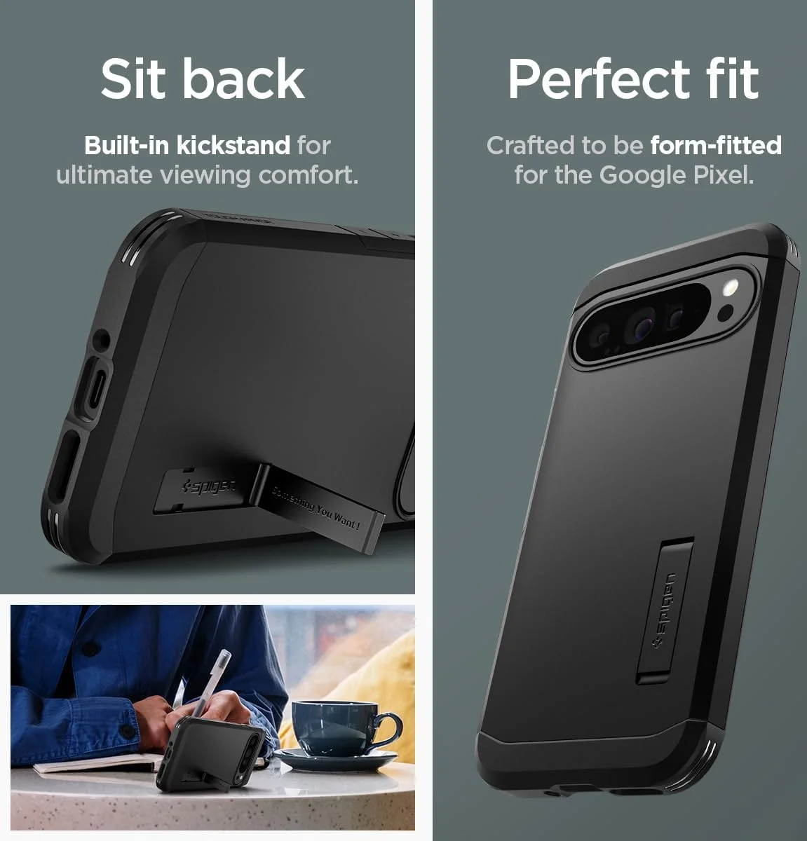 Spigen Tough Armor Google Pixel 9 / 9 Pro Hoesje Back Cover Zwart afbeelding 6