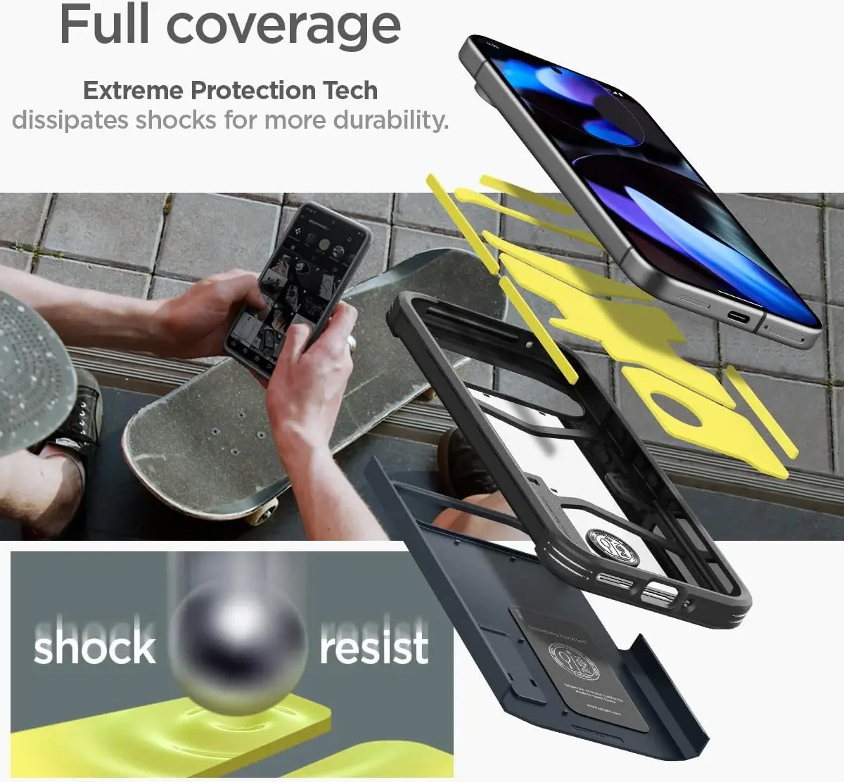 Spigen Tough Armor Google Pixel 9 / 9 Pro Hoesje Back Cover Metal Slate afbeelding 3