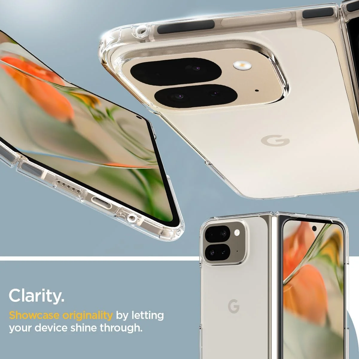 Spigen Ultra Hybrid Google Pixel 9 Pro Fold Hoesje Back Cover Transparant afbeelding 3