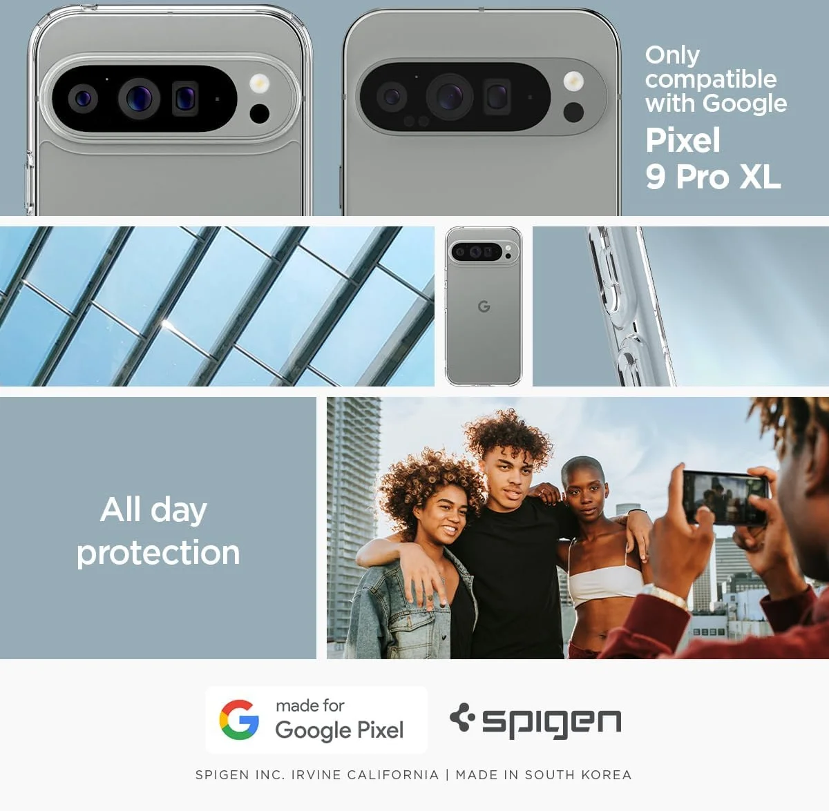 Spigen Ultra Hybrid Google Pixel 9 Pro XL Hoesje Back Cover Transparant afbeelding 2