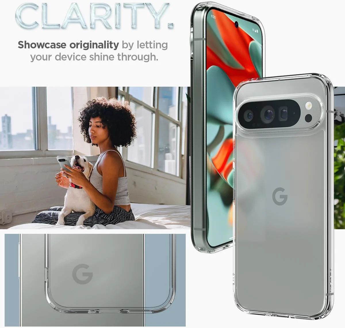Spigen Ultra Hybrid Google Pixel 9 Pro XL Hoesje Back Cover Transparant afbeelding 3