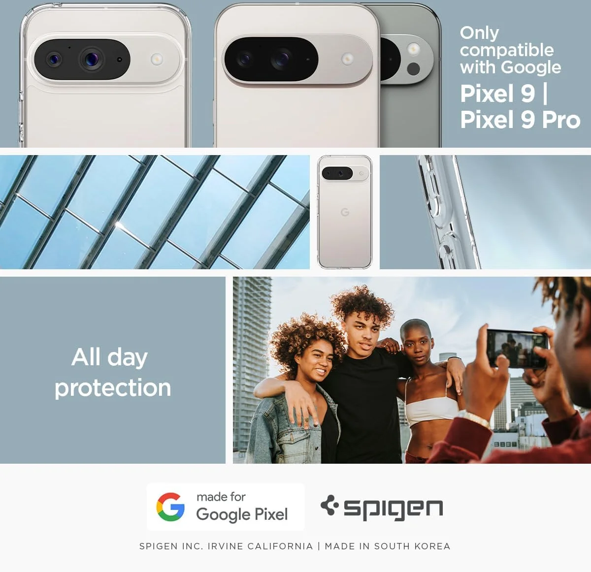 Spigen Ultra Hybrid Google Pixel 9 / 9 Pro Hoesje Back Cover Transparant afbeelding 2